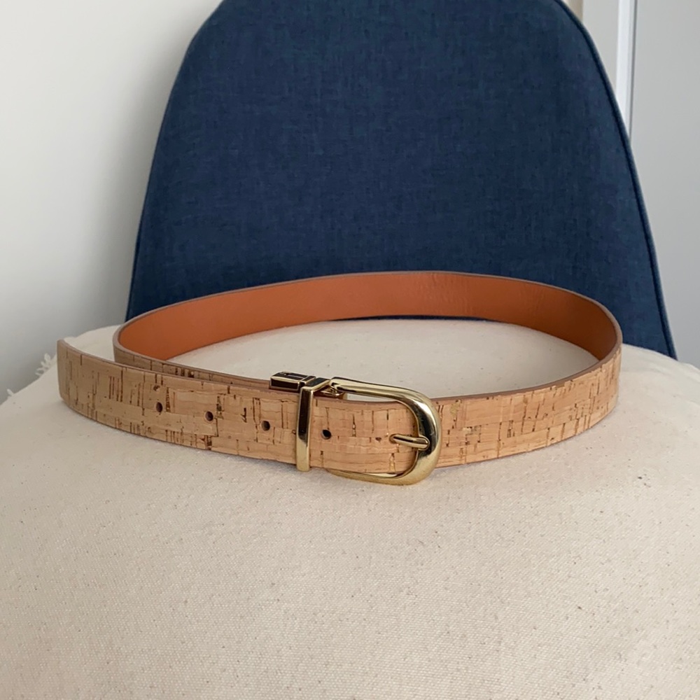 J.Crew reversible leather and cork belt, XS
